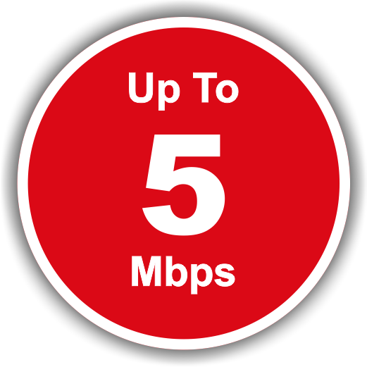 Upto 5 Mbps
